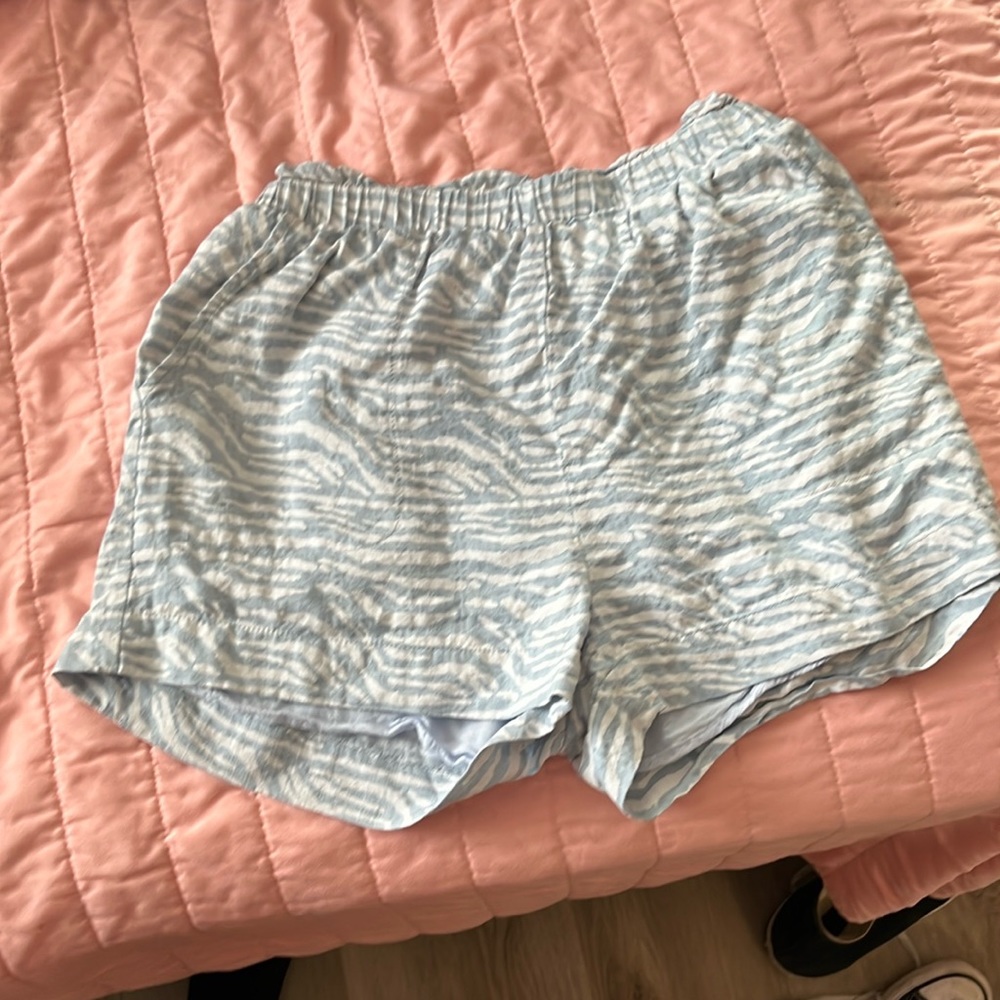 blue and white tiger shorts
